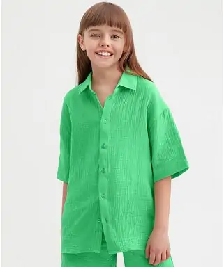 Блузка, Цвет: Зеленый, Размер: 152