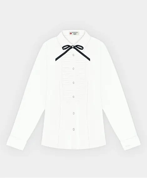 Блузка, Цвет: Белый, Размер: 146, изображение 6