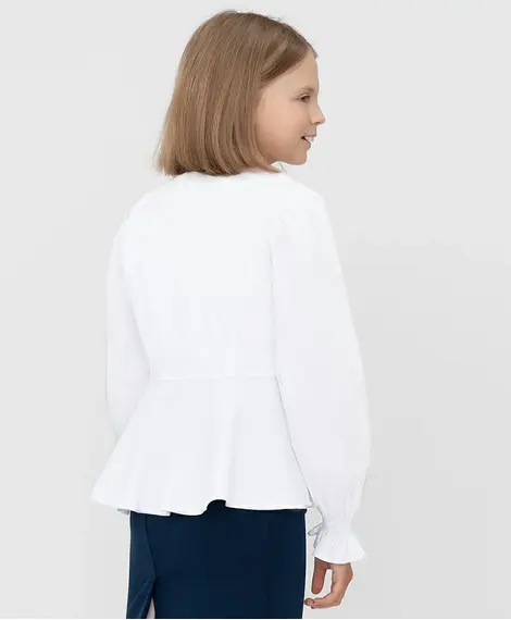 Блузка, Цвет: Белый, Размер: 152, изображение 2